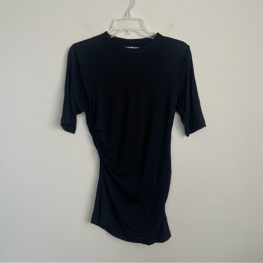 JACQUEMUS Stretch Short Sleeve Blouse Lyocell Shirt